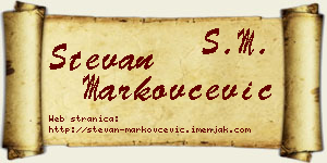 Stevan Markovčević vizit kartica
